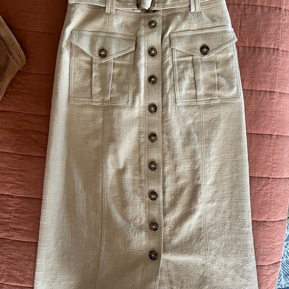 Sezane ODILON jupe skirt in BEIGE size 36 US 4